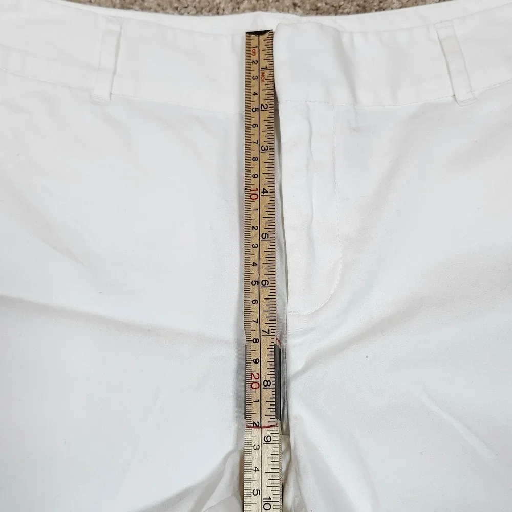 Maison Jules‎ Shorts Maddie Everyday White Cotton Blend Cuffed Casual Size 10